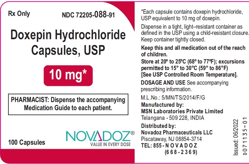 多塞平 Doxepin Hydrochloride Tablets	doxepin